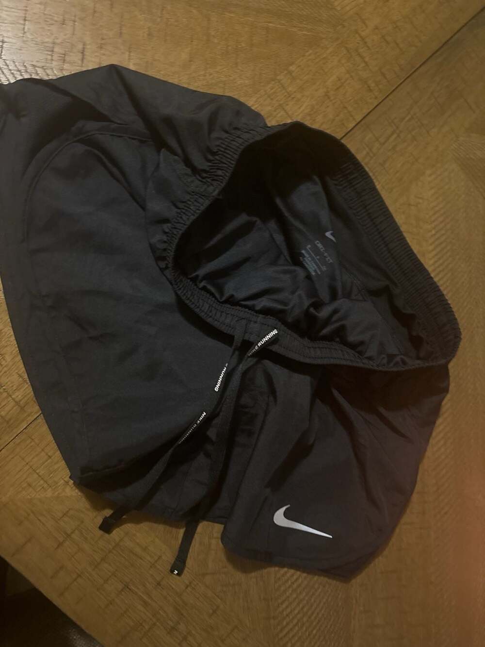 Nike Dri-FIT Running Shorts Black Size Small with Zip Pocket